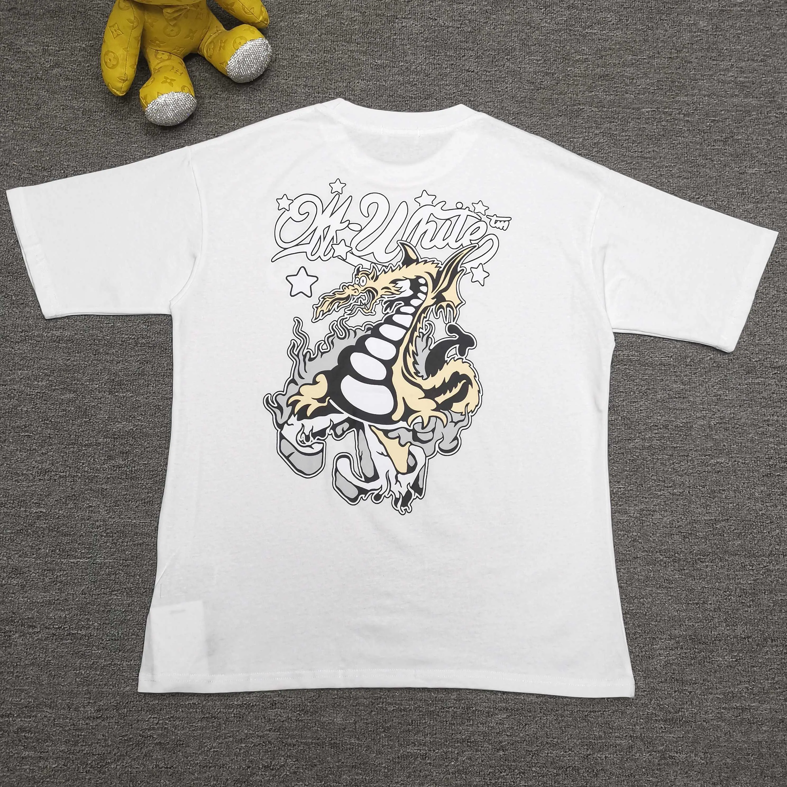 Off white top version, new Dragon's Legend loose version short-sleeved T-shirt Size: S M L XL Color: Black White p240